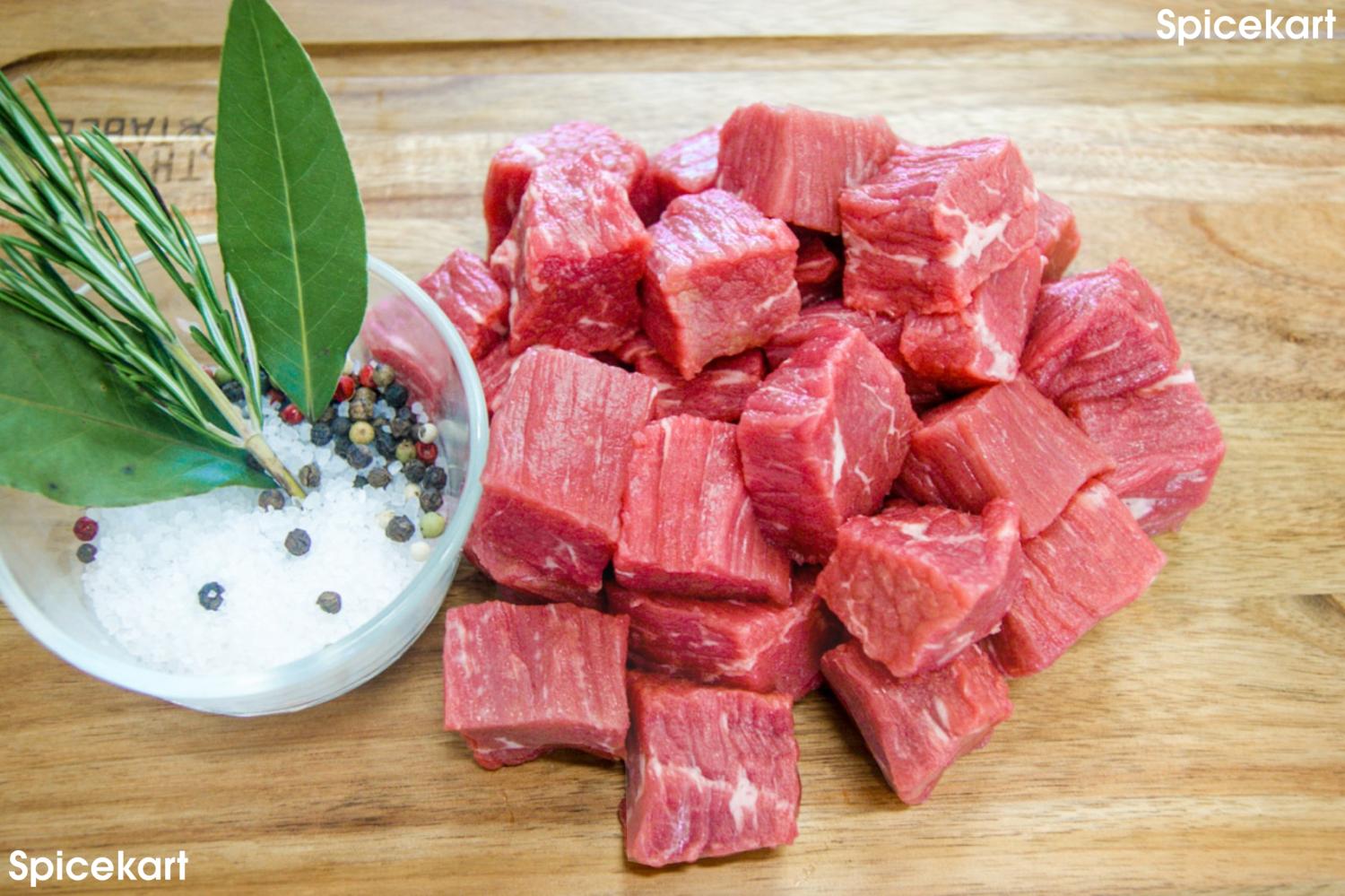Halal Beef Cut In Small Pieces