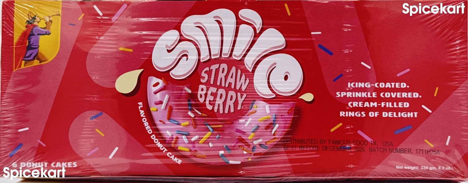 EBM Smile Strawberry Donut Cake