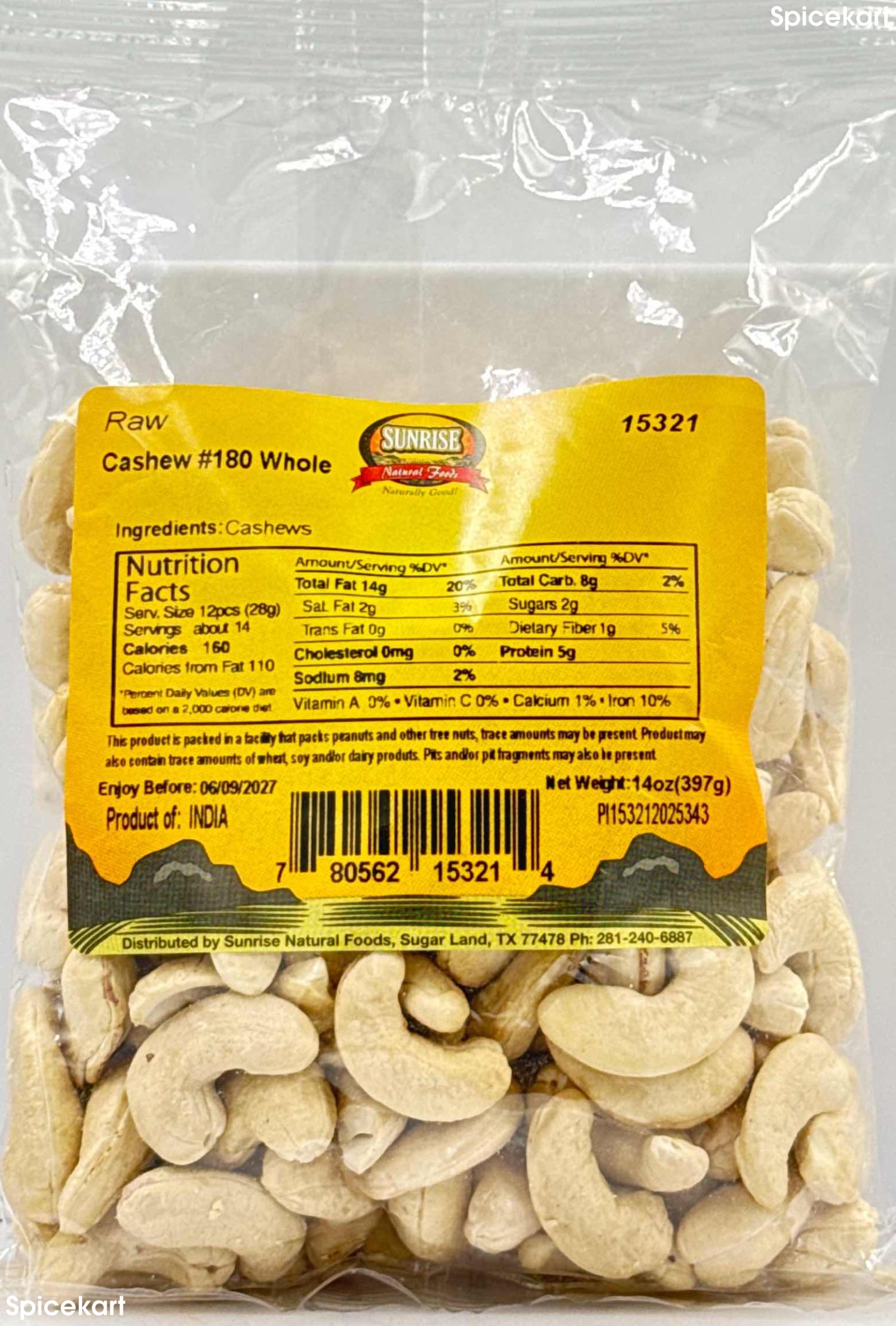 Sunrise Whole Cashew